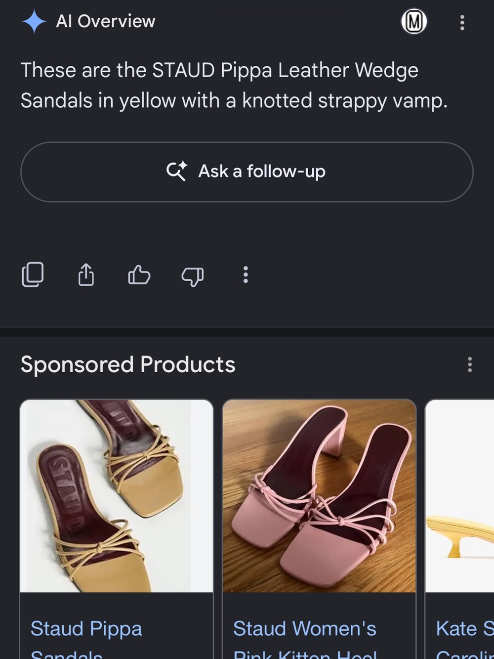 STAUD Yellow Knotted Strappy Slide Heels with Burgundy Insole - Picture 8 of 10